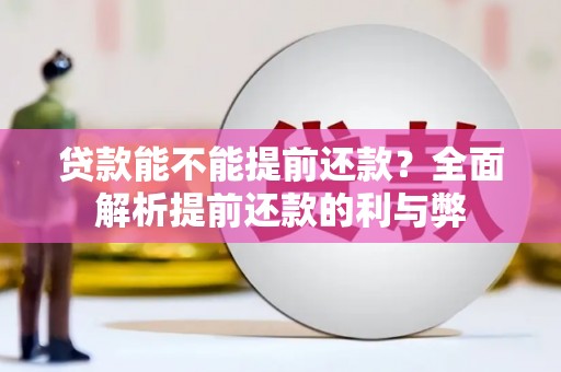 永川贷款能不能提前还款？全面解析提前还款的利与弊