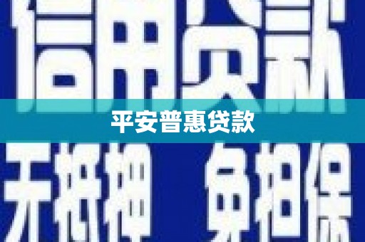 江永平安普惠贷款