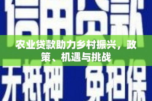 礼县农业贷款助力乡村振兴，政策、机遇与挑战