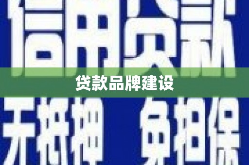刚察贷款品牌建设