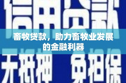龙崎畜牧贷款，助力畜牧业发展的金融利器