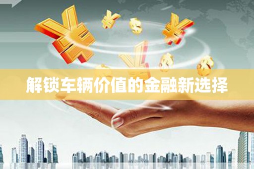 和美解锁车辆价值的金融新选择