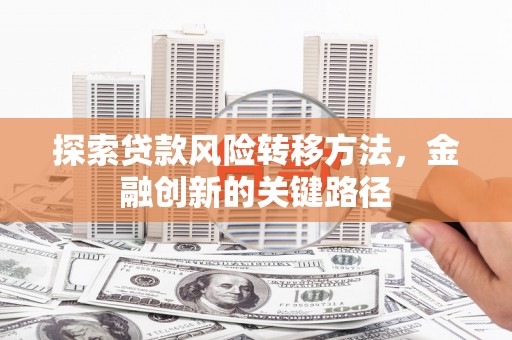 高邑探索贷款风险转移方法，金融创新的关键路径