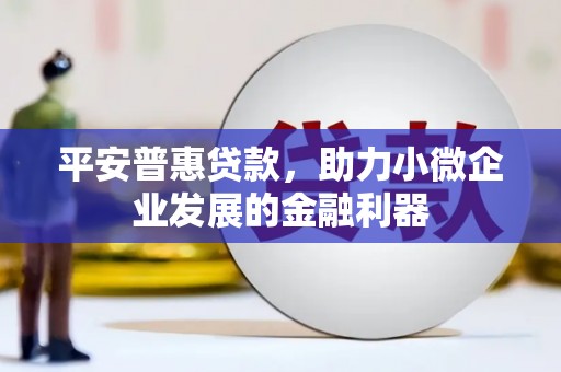 静乐平安普惠贷款，助力小微企业发展的金融利器