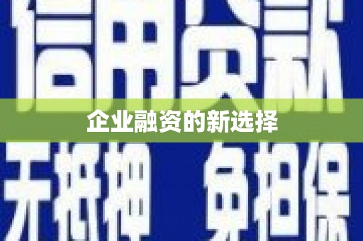 大社企业融资的新选择