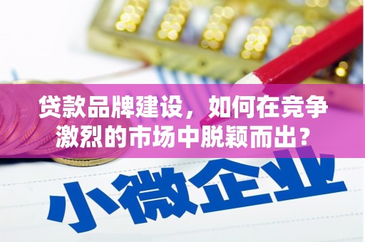 于田贷款品牌建设，如何在竞争激烈的市场中脱颖而出？