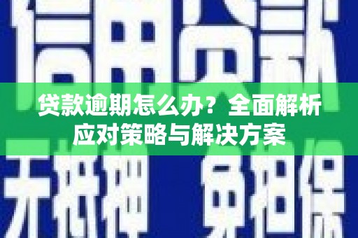 索县贷款逾期怎么办？全面解析应对策略与解决方案