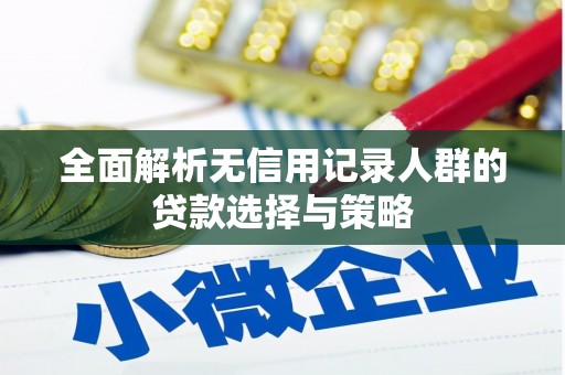 昌乐全面解析无信用记录人群的贷款选择与策略